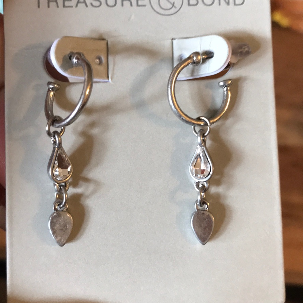 Treasure And Bond Teardrop Charm Earrings